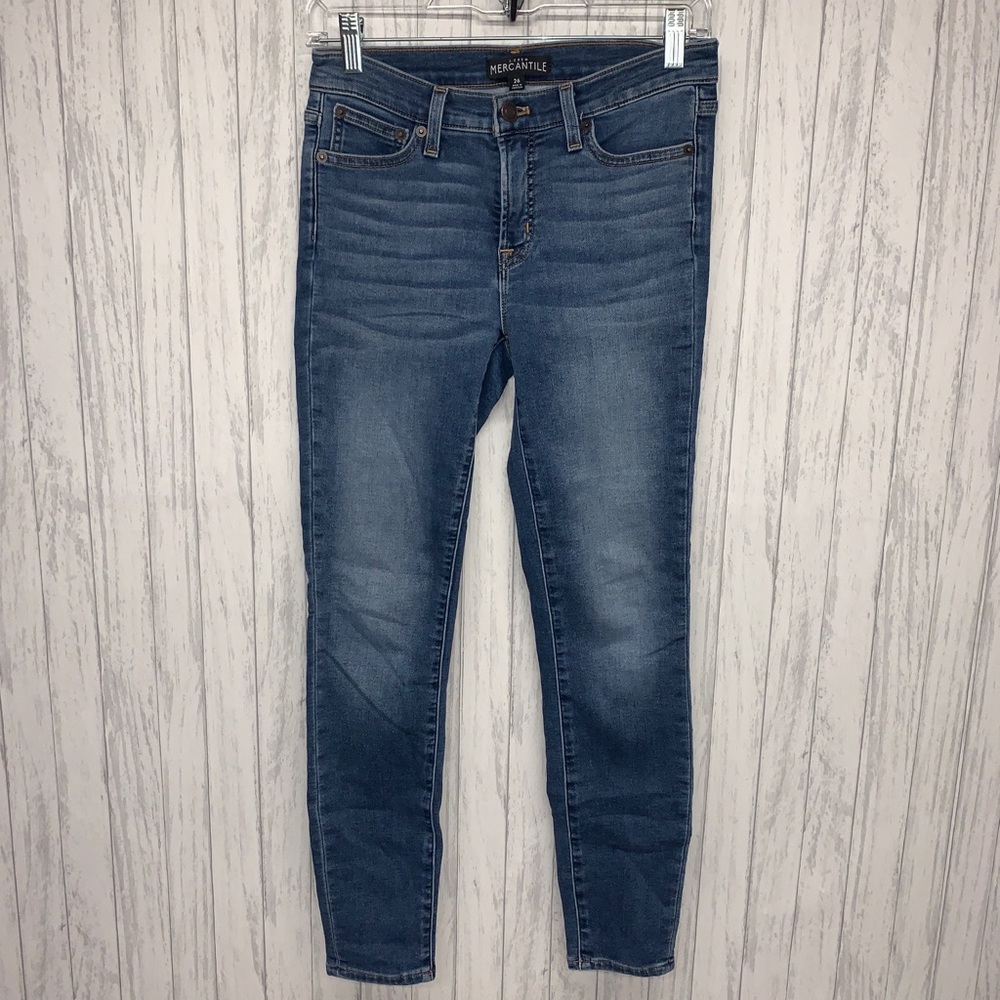 Womens Size 26 J. Crew Jeggings Blue EUC